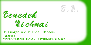 benedek michnai business card